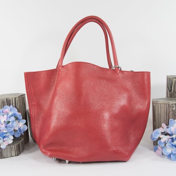 Alexander Wang Red Leather Small Roxy Tote - Picture 2 of 7